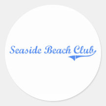 Seaside Beach Club Rhode Island Classic Design Sticker