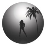 Seaside Beauty At Night Sticker