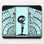 Seaside Deco in Aqua and Yellow Mousepad