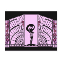 Seaside Deco in Lilac and Pink Post Card