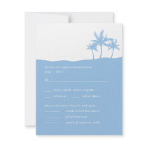 Seaside Dreams Wedding RSVP Card Personalized Invite