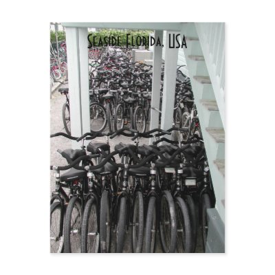 Seaside Florida bicycles Post Card by merijanian