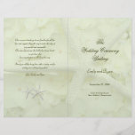 Seaside Garden Folded Starfish Program Template flyers