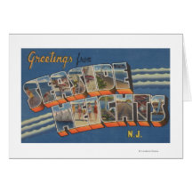 Seaside Heights, New Jersey - Large Letter Scene Card