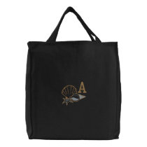 Seaside Monogram Embroidered Bag