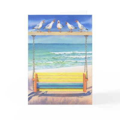 Seaside Serenade Card by BarbaraBayerArt