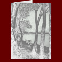 seaside view greeting card cards