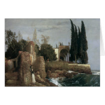 Seaside Villa, Arnold Bocklin 1878 Card