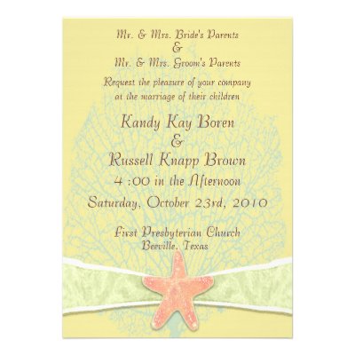 Seaside Wedding Invitation