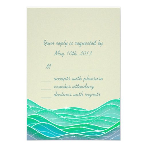 Seaside Wedding Magical Waves Invite
