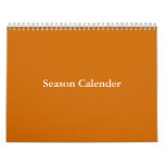 Season Calender Wall Calendar