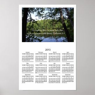 2013 Calendar Print on Season Ecclesiastes Lake Forest 2013 Calendar Print
