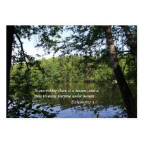 Season Ecclesiastes Lake Forest Business Card