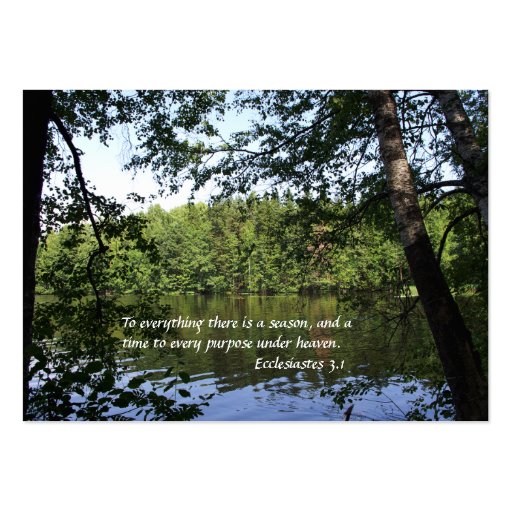 Season Ecclesiastes Lake Forest Business Card (front side)