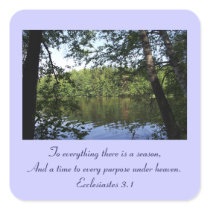 Season Ecclesiastes Name Gift Tag Bookplate Square Stickers