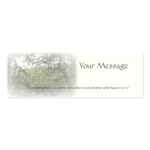 Season Ecclesiastes Name Gift Tag Business Card (front side)
