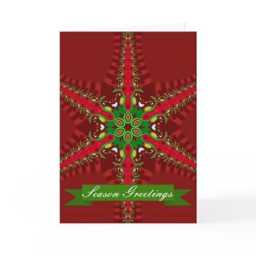 Season Greetings Holiday Star Greeting Card card
