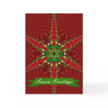 Season Greetings Holiday Star Greeting Card