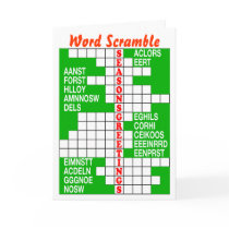 Season Greetings Word Scramble cards by gopherus Season Greetings Word Scramble cards
