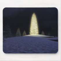 christmas, tree, night, light, Mouse pad with custom graphic design
