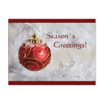 Season´s greetings postcard