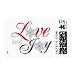 Seasonal Love Joy Winter Wedding Snowflakes stamps