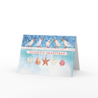 Seasonal Seagulls Cards by BarbaraBayerArt