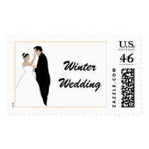 Seasonal Winter Save The Dates Postage Stamp