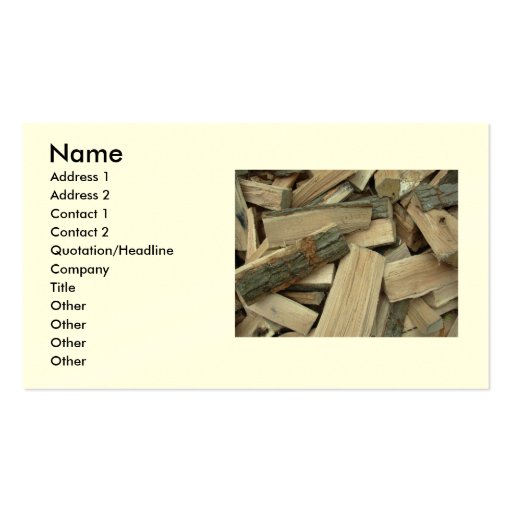 Seasoned Firewood Business Card