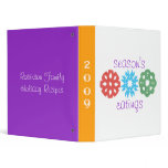 "Season's Eatings" Personalized Holiday Cookbook binders