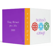 "Season's Eatings" Personalized Holiday Cookbook binders