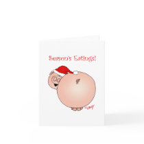 Season's Eatings Pig! Cards