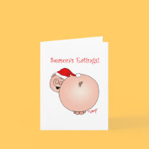 Season's Eatings Pig! cards by graphicdoodles Season's Eatings Pig! cards