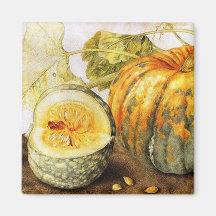 SEASON'S FRUITS  / PUMPKINS REFRIGERATOR MAGNET
