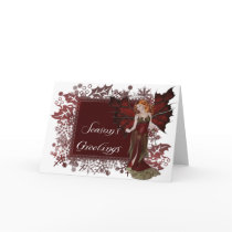 Season's Greeting Dark Fairy Fantasy Greeting Card