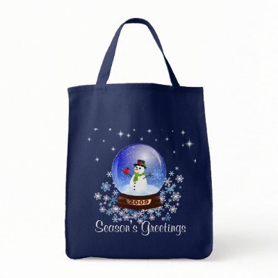 Season's Greetings - 2009 Snowglobe Gift Bag by SquirrelHugger