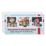 Season's Greetings 3 photo Personalized Photo Card