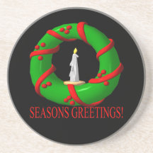 Seasons Greetings Beverage Coasters