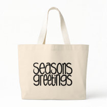 Seasons Greetings Black Bag by floatinglemons Seasons Greetings Black Bag