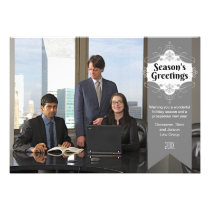 Season's Greetings Business Holiday Photo Card invitations