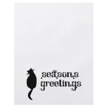 Season's Greetings Cat Silhouette flyers