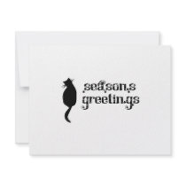 Season's Greetings Cat Silhouette invitations