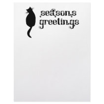 Season's Greetings Cat Silhouette letterhead