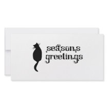 Season's Greetings Cat Silhouette photo cards