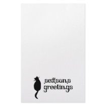 Season's Greetings Cat Silhouette stationery