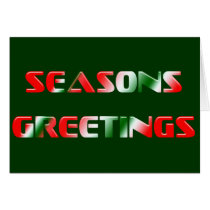 Seasons Greetings Christmas Card cards