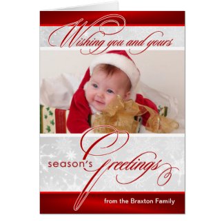 Season's Greetings Christmas Cards with Photo