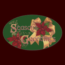 Seasons Greetings Christmas Holiday Stickers stickers