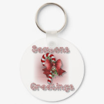 "Seasons Greetings" Christmas Keychain by kokobaby "Seasons Greetings" Christmas Keychain