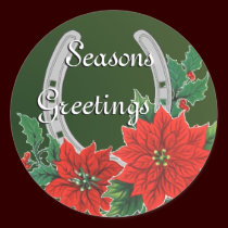 Seasons Greetings Christmas stickers